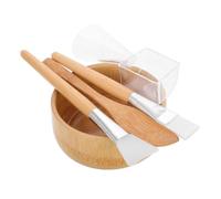 Alipis Kit 4 Pièces De Masque Facial En, Spatule Et Pinceau Doux Pour Peaux Sensibles, Ensemble Compact Pour Soins Du Visage à Domicile Et Voyages