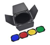 Alipis Kit D'accessoires pour Lampe de Photographie Barrière Lumineuse à Quatre Feuilles et Nid d'abeille en Alliage, Facile à Installer, Contrôle Précis Lumière pour Flash Photo