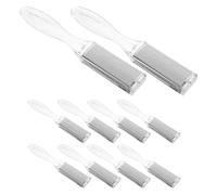 Alipis Kit de 10 Râpes Exfoliantes pour Pieds en Acier Inoxydable Transparent - Outil Anti-Callosités Compact pour Élimination des Peaux Mortes et Soin des Talons à Domicile