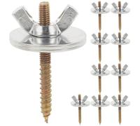 Alipis Kit de 10 Vis et Écrous Accessoires Indispensables en Fer Argenté Résistance à l'usure la Casse pour Perchoir D'oiseau pour Cage à Oiseaux