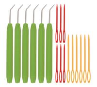 Alipis Kit de 18 Crochets à Tricoter en Plastique et Acier pour Débutants et Experts, Surface Lisse, Tailles Variées, pour Écharpes et Tissus Crochetés Couleur Aléatoire