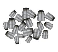 Alipis Kit de 20 Cales en Fer Renforcées pour Manches d'Outils de Jardinage Rondes Coniques 4 Tailles Accessoires de Sécurité pour et Traîneau Outil Portable de