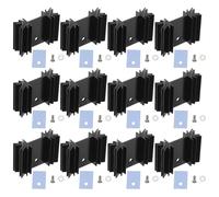 Alipis Kit de 40 dissipateurs thermiques en aluminium TO-220 avec isolants et vis refroidisseur pour composants électroniques et régulateurs de tension montage passif Couleur Aléatoire