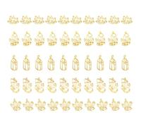 Alipis Kit de Cadre en Époxy, Moules à Bijoux Soi-même, Alliage de Zinc, Or, 50pcs, pour Fabrication de Bijoux et Diy, Garçon et Filles et Adultes Couleur Aléatoire