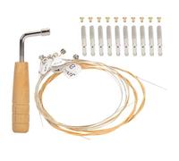 Alipis Kit de Cordes pour Lyre avec Chevilles Robustes et Clé Accordage Professionnel pour Harpe Lyre Accessoires Durables pour Tonalité Claire et Résonance Riche
