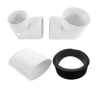 Alipis Kit de Déport de Wc en Pvc Renforcé 10 Cm, Raccord de Bride Décalée Étanche pour Toilette, Accessoires de Plomberie Universels, Installation Facile pour Rénovation Salle de Bain