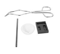 Alipis Kit de Moulage Graphite pour et Bijoux Creuset et Moule Fondus Outils de pour Métaux Non Ferreux Adapté Au Chalumeau Fonte