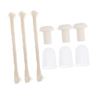 Alipis Kit De Support De Mèche pour Lampe À 18 Pièces Mèches De Brûleur À Supports en Céramique Bouchons De Sécurité pour