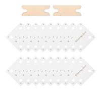Alipis Kit de Tissage de Tablettes 64 Pièces Blanc Cartes Carrées en Papier Cartonné Tissé 4 Navettes Accessoires pour Loisirs Créatifs et Projets de Tricot DIY Outil Compact pour