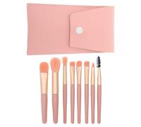 Alipis Kit Pinceaux Maquillage Professionnel 8 Pcs Rose Doux Poches de Rangement Compactes Fibres Synthétiques pour Poudre et Visage Outil Maquillage Portable Voyage et Usage Quotidien