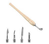 Alipis Kit Repousse-cuticules Coupe-cuticules et Dissolvant pour Ongles Outil de Soin des Cuticules avec Tête de Rechange Bâtonnet Acier Inoxydable pour Manucure
