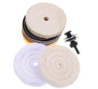 Alipis Kit Roue de Polissage pour Perceuse avec Disques et Tige Tampon Buffing pour Detailing Auto Multi Usage Meubles et Carrosserie