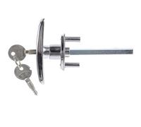 Alipis Kit Serrure Poignée en T Verrouillable pour Porte de Garage Câble Acier Inoxydable Poignée Manuelle pour Déverrouillage D’Urgence Compatible Portes Battantes et Coulissantes