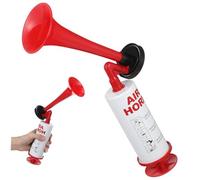 Alipis Klaxon à Air Comprimé Portatif Rouge avec Pompe Manuelle Corne Sportive Portable pour Événements Football Fête et Supporters