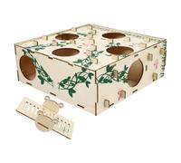 Alipis Labyrinthe en Bois Naturel pour Petits Animaux comme Hérisson et Souris, Relaxant et Amusant pour Jouer ou Se Reposer