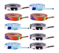 Alipis Lacets Plats Élastiques Colorés pour Chaussures Garçon et Filles, 20 Pièces, Dégradé Arc-en-ciel, Taille Unique, Accessoires Mode pour Baskets Couleur Aléatoire