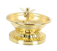 Alipis Lampe à Beurre Vintage Alliage pour Oratoire Bouddhiste Support de Lampe à Huile Décoratif pour Maison et Bureau Base Huile Ancienne pour Méditation et Décoration