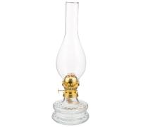 Alipis Lampe à Kérosène Vintage en Verre et Métal, Mèche Réglable