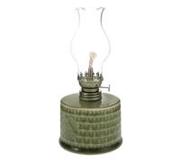 Alipis Lampe à Pétrole en Céramique Vintage, Peinte à Main, Vert | Lumière Douce, Résistante aux Hautes Températures, Usage Intérieur, Études et Espaces Cosy