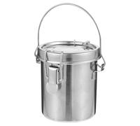 Alipis Lave-Pinceaux en Acier Inoxydable Petit Format Couvercle Double Couche Métallique Nettoyant pour Pinceaux de Peinture pour Acrylique Aquarelle et Gouache Usage Domestique et