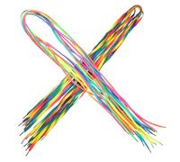 Alipis , Longueur 120 Cm Colorés Ronds et Plats pour Chaussures 10 Paires de Lacets, Polyester Solide, Faciles à Laver, pour Chaussures de Sport et Loisirs