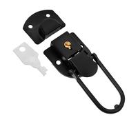 Alipis Loquet à Moraillon Métallique Noir Clé Verrou Compact à Bascule 2 Trous pour Valise et Boîte à Bijoux Fermoir Miniature Sécurisé pour Bagages et Coffrets de Rangement