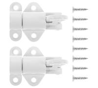 Alipis Loquet à Pêne Résistant en Alliage d'Aluminium Blanc, Lot de 2, pour Trappe de Visite Plafond et Portail Verrouillage Automatique