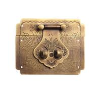 Alipis Loquet Carré Rétro en Cuivre Pur 6,5 X 5,2 Cm pour Boîte à Bijoux et Meubles en Bois, Fermoir Ancien Vintage, Quincaillerie Décorative Antique pour Boîtes à Vin et Coffrets