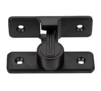 Alipis Loquet de Porte à Rotation 90 Degrés Noir Verrou de Portail Robuste en Acier Moraillon de Verrouillage pour Porte Coulissante de Grange Installation sans Perçage Sécurité