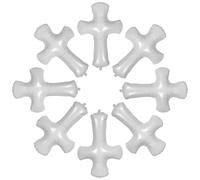 Alipis Lot de 10 Ballons Blancs de Croix 40 CM en Latex Solide pour Décoration Religieuse Baptême Première Communion et Fête Chrétienne Ballon Croix Extérieur et Intérieur