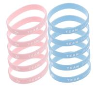 Alipis Lot De 10 Bracelets Silicone Gender Reveal Garçon Fille, Taille Unique, Couleurs Rose Et Bleu, Bracelets D’équipe Pour Fête Prénatale Et Baby Shower, Accessoires Décoratifs Pour Invités