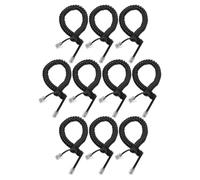 Alipis Lot de 10 Cordon Téléphonique Spirale Noirs Câble Téléphonique Enroulé pour Combiné de Téléphone Fixe Accessoire Compatible Longueur Pratique Transmission Stable sans Bruit