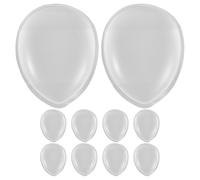 Alipis Lot de 10 éponges de maquillage en silicone lavables et transparentes, non absorbantes, pour fond de teint liquide et illuminateur.