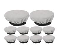 Alipis Lot de 10 Housses Extensibles en Tissu Élastique Gris Taille 9-11 CM pour Casque Audio Circum-Auriculaire Coussinets Anti-Poussière Réutilisables et Lavables Protection