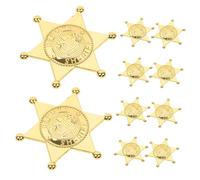 Alipis Lot de 10 Insignes de Police Décoratifs pour Cosplay Accessoires de Fête Badge de Réutilisables et Sûrs pour et Thématiques