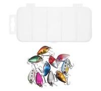 Alipis Lot de 10 Leurres De Pêche Artificiels Luya, Kit D'Appâts Durs Portables en ABS, Leurres Réalistes À Trois Hameçons pour Lacs Et Eaux Douces
