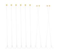 Alipis Lot de 10 Mâts à Ventouse pour Drapeaux de Voiture en Polyester Base Adhésive, Décoratifs et Portables pour Fenêtres de Voiture, pour Terrasse et Porche