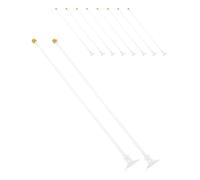 Alipis Lot de 10 Mâts de Drapeau pour Voiture Base Adhésive en Plastique et Drapeaux en Polyester Colorés, Décoration Extérieure pour Fenêtres et Porche