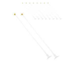 Alipis Lot de 10 Mâts de Drapeau pour Voiture Base Adhésive en Plastique et Drapeaux en Polyester Colorés, Décoration Extérieure pour Fenêtres et Porche