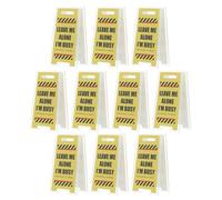 Alipis Lot de 10 Pinces Porte-notes Double Face en Acrylique Transparent Mini Panneaux de Bureau Laissez-moi Tranquille Décoration de Bureau Amusante Porte-mémos Compact pour