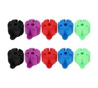 Alipis Lot de 10 Porte-Bâtons de Pêche en Silicone Antidérapants, Clips Souples Multicolores, Fixation Stable pour Organisation et Transport de Bâtons de Pêche en Extérieur et Bateau