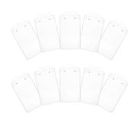 Alipis Lot de 10 Protège-badges Verticaux en Abs Transparent, Porte-cartes D'identité 10 X 5 Cm, Étui Plastique Rigide Double Face, Bureau, École et Contrôle D’accès Sécurisé