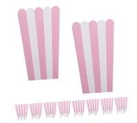 Alipis Lot De 100 Boîtes À Friandises En Papier Pour Frites Mini Boîtes À Popcorn Porte-Collations Contenants À Friandises Rayés Pour Popcorn Contenants À