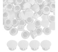 Alipis Lot de 100 bouchons en plastique pour trous ronds : cache-vis affleurants ronds de 14 mm pour panneaux, embouts de finition et quincaillerie industrielle pour meubles et armoires.