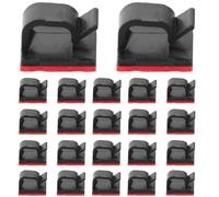 Alipis Lot de 100 Clips de Fixation de Câble Adhésifs en Acrylique Transparent Petits Supports Carrés Noirs pour Organisation de Câbles Plats pour Caméras Embarquées Bureau et Voiture