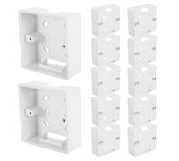 Alipis Lot de 12 Boîtes d'Encastrement pour Interrupteur Mural 86 Type Boîte de Dérivation Étanche à la Poussière Blanche 86 CM Protection Circuit pour Installation Électrique