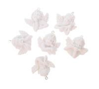 Alipis Lot De 12 Breloques Ange En Résine Argentée, Mini Figurines Diy Pour Bijoux, Accessoires Pendentifs, Décoration Coques Téléphone, Présent Créatif Fête Noël