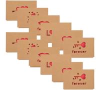 Alipis Lot de 12 Cartes de Vœux de Cœur en Papier Kraft Ajouré Enveloppes pour Saint-Valentin Anniversaire et Occasions Spéciales Design Romantique et Créatif pour Exprimer Vos Vœux
