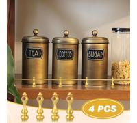 Alipis Lot de 12 Connecteurs de Meubles en Métal, Capuchons de Poteaux de Galerie pour Garde-Corps en Verre, Réparation D'armoires D'appoint Intérieures, Couleur Dorée