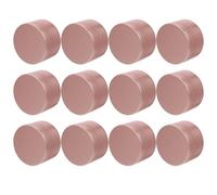 Alipis Lot de 12 Pots à Bougies en Métal 50 ML Boîtes à Bougies DIY en Aluminium Résistant Format Compact 53x37 Mm Couleur Rose Poudré Mat Contenant pour Fabrication et Rangement